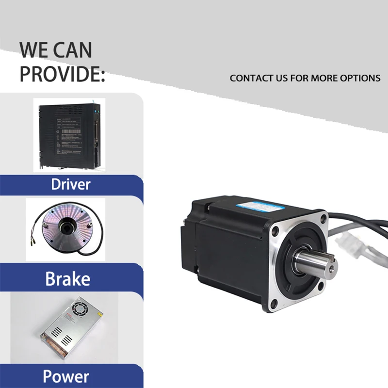 2500RPM 1KW 80mm AC 서보 모터 80ASF-M10025 220v 대형 관성 CE 인증 PLC 부품용