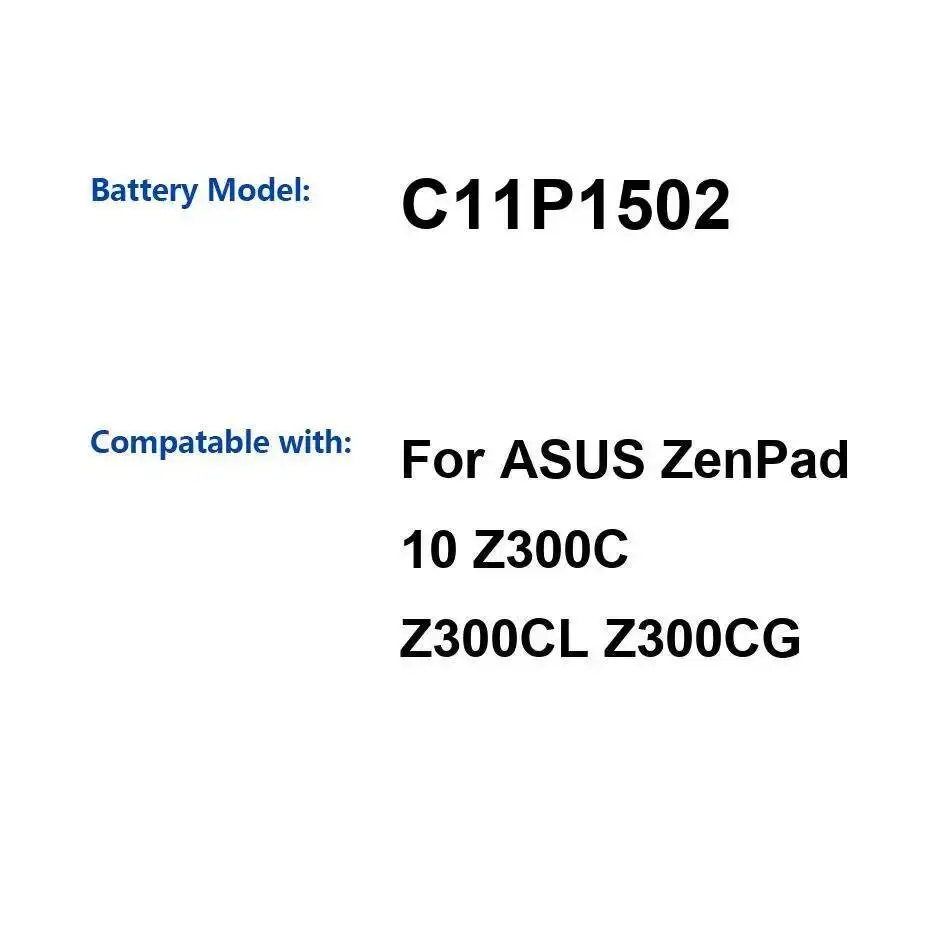 

Для Asus Zenpad 10 Z300C Z300CL Z300CG надежный блок питания C11P1502 аккумулятор для планшета хорошая низкотемпературная производительность 4890 мАч