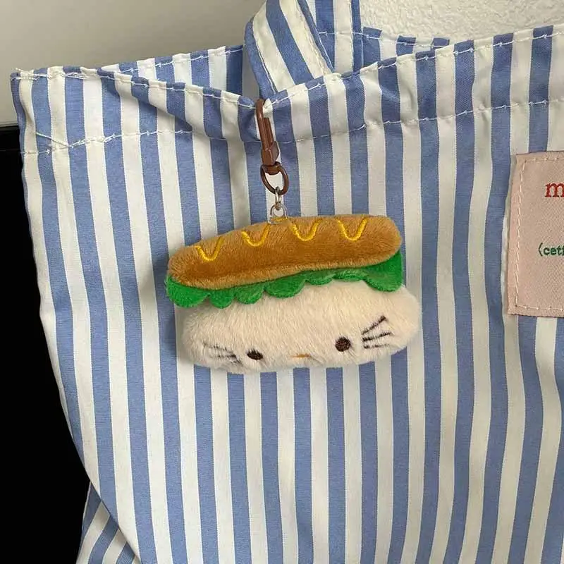 トレンディでクリエイティブなサンリオアイスクリームコーン型の吊り下げ飾り、漫画風ペンダント、バックパック飾り、キーホルダー、ぬいぐるみ