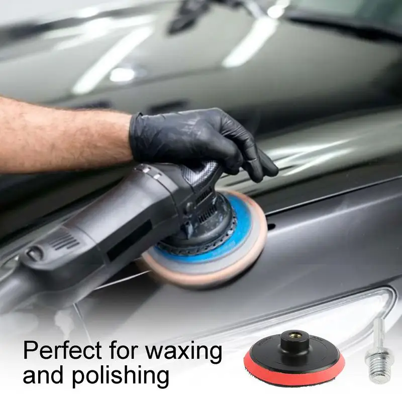 Car Polishing Kit For Drill Flocked Car Detailing Grinder Pads With Screw Rod Auto Glass Grinding Sandpaper Pads Wear-resistant