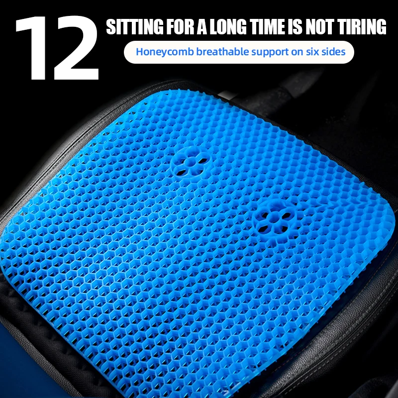 

Car seat cushion, honeycomb and plum blossom design, Q-bomb, breathable and comfortable.
