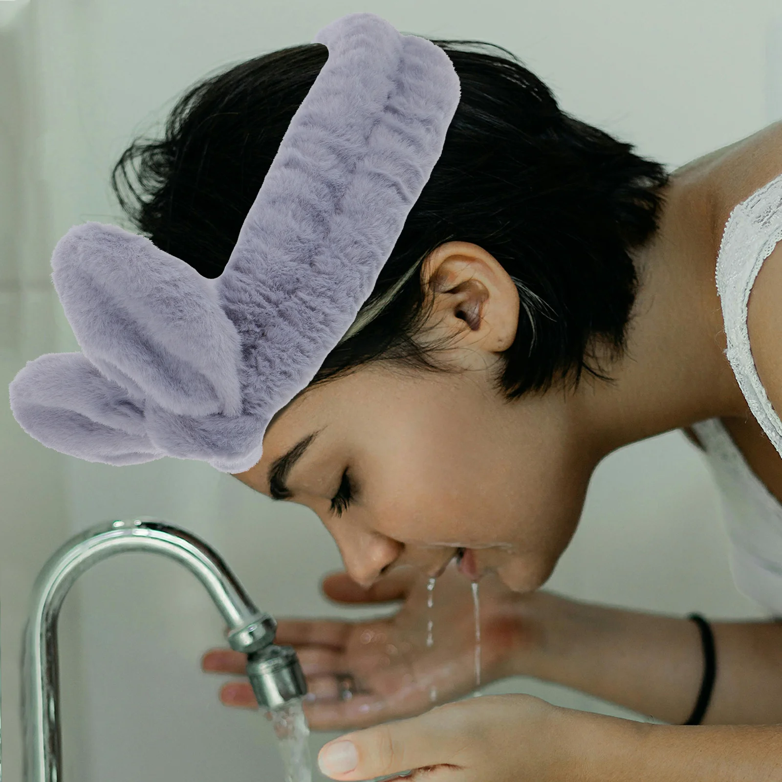 

Cute Bunny Ear Headband 3D Soft Hairband for Face Wash Makeup Spa Skincare Headwear Women Girls Bunny Headband