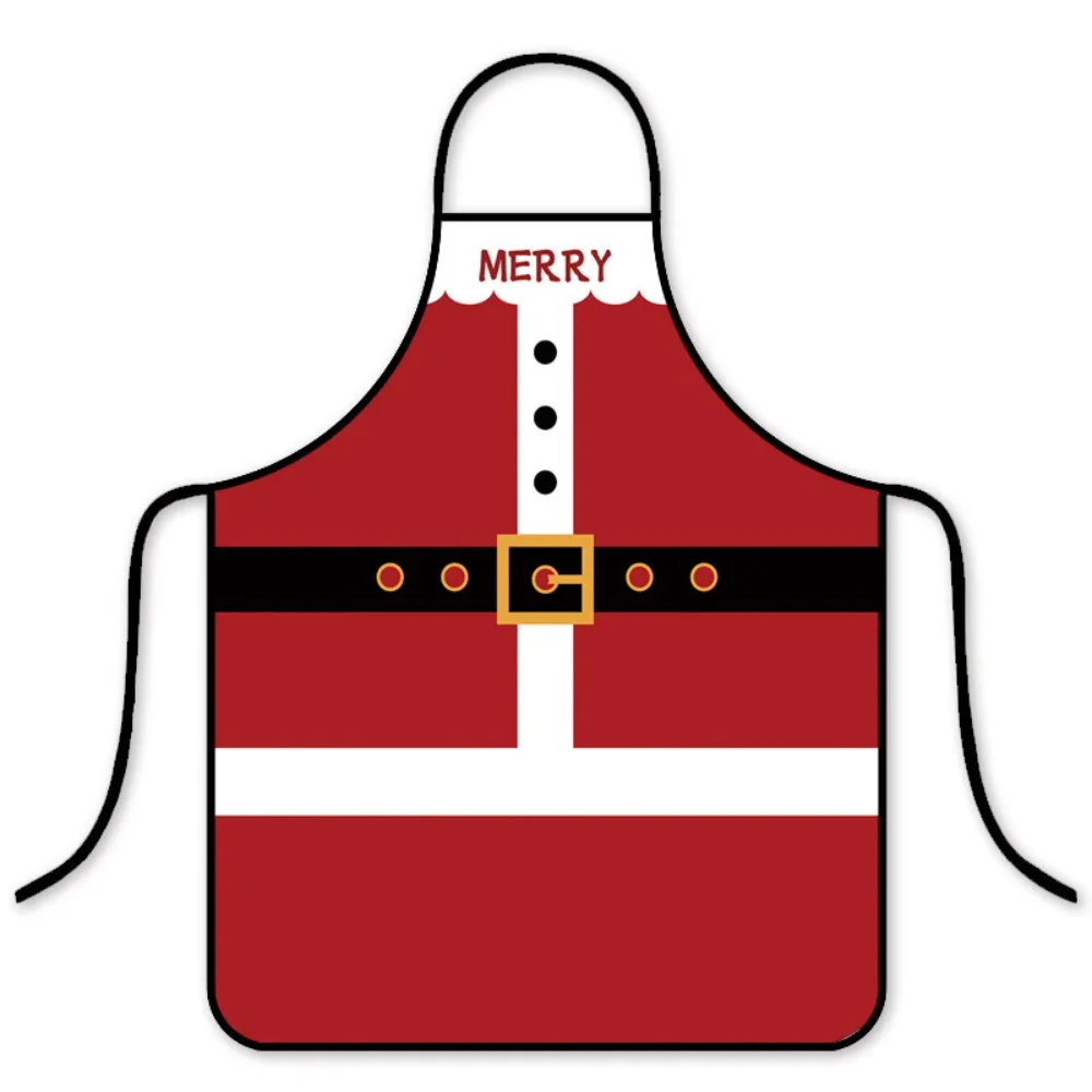 

Women Men Adjustable Design Christmas Apron Funny Pattern Gingerbread Man Kitchen Apron Waterproof Cooking Apron Christmas Party