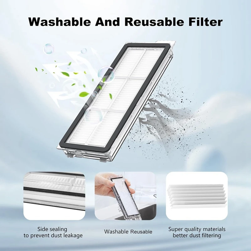 22PCS for Qrevo S/ Qrevo Pro/ Qrevo MaxV Robot Vacuum Cleaner Parts Main Brush Side Brush Hepa Filter Dust Bag-A009 view 5