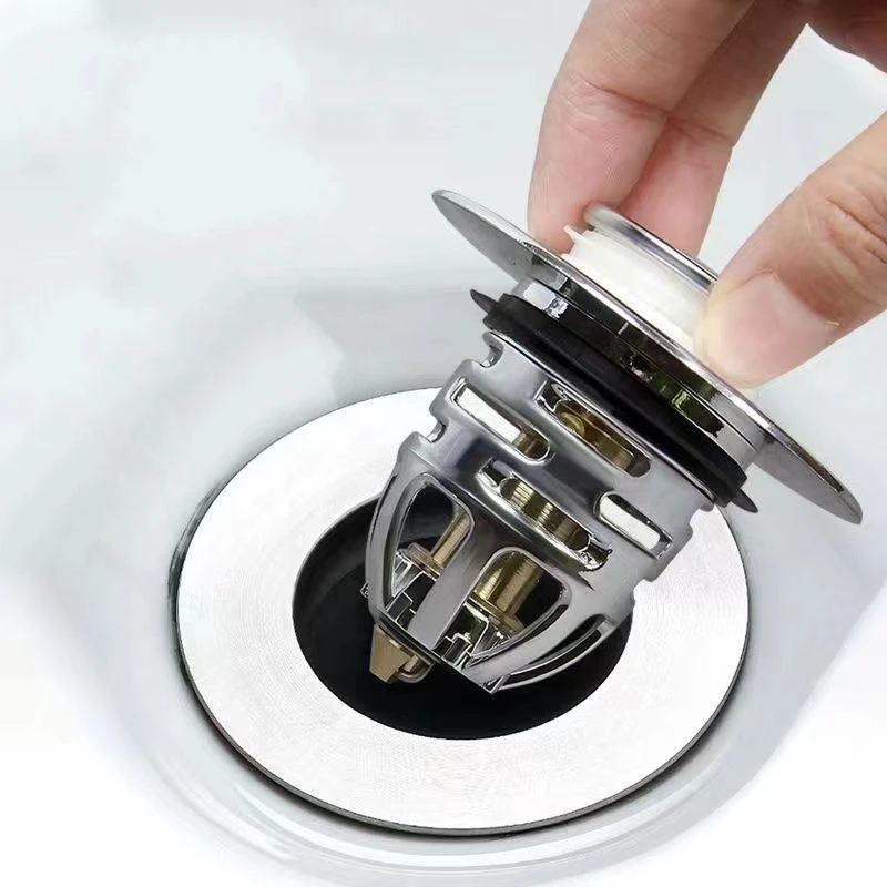 Basin Pop-up Drain Filter Bathroom Sink Plug Stopper Filter Plug Wash Basin Hair Sink Strainer Kitchen Bathtub Stopper