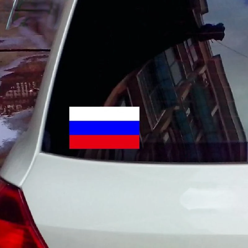 Russian Flag High Quality Reflective Tape Waterproof Vinyl   Sunscreen Car Sticker and Decals Decor