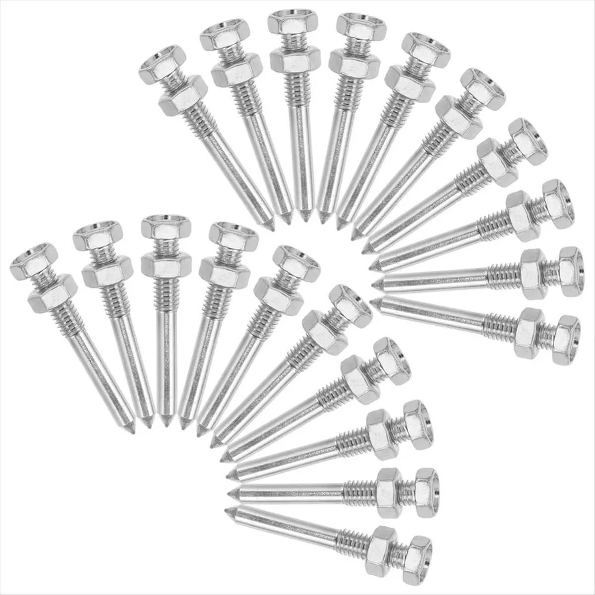 Jun.A-26pcs Shoes Spikes for Ice Aerator Shoes Spikes for Women Lawn Aerator Shoes Spikes Silver Lawn Shoes Spikes Metal