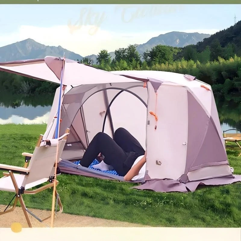 Ground-off tent single outdoor camping rainproof 1 person outdoor camping fishing sun protection folding bed tent
