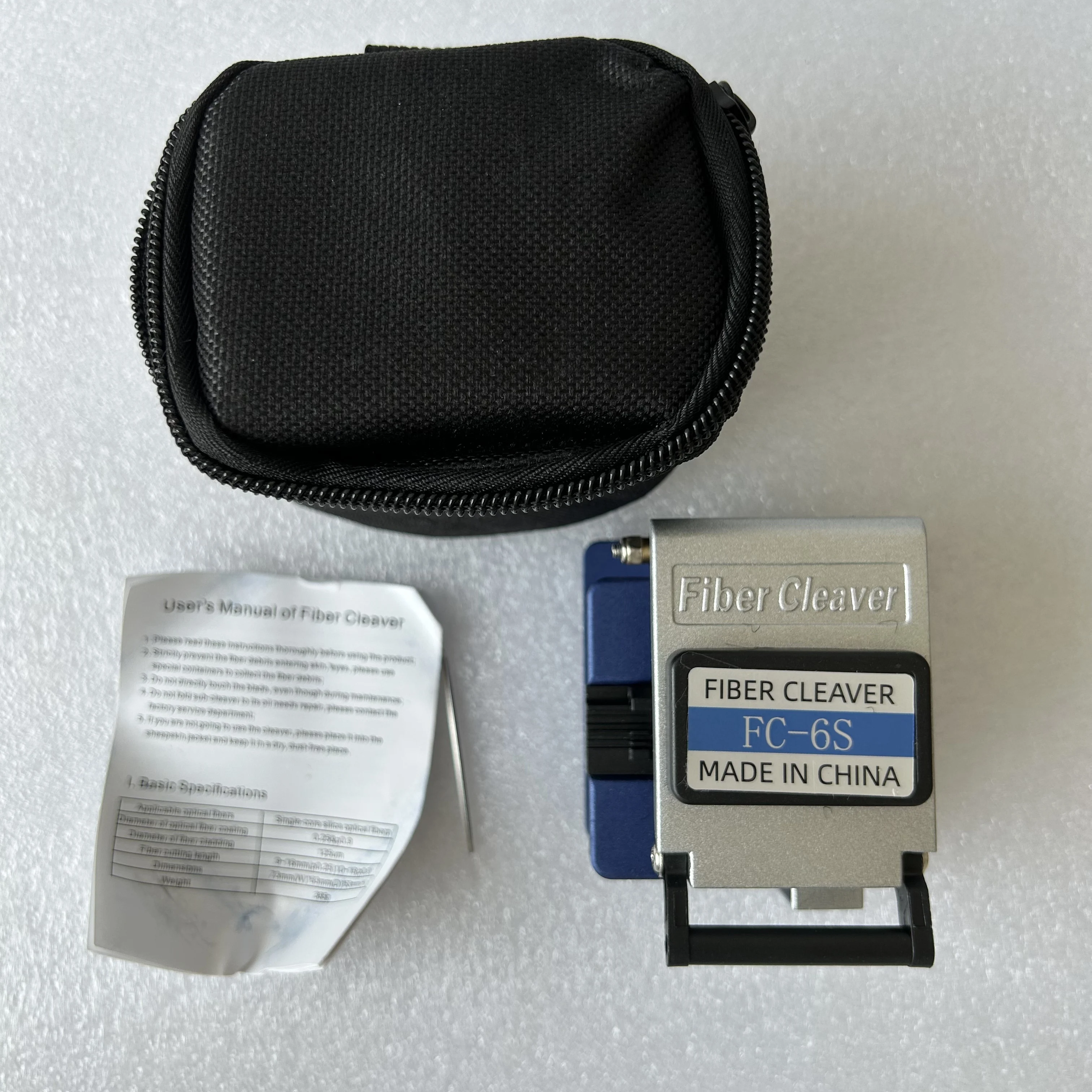 FTTH glasvezeltoolkit 2-in-1 FC-6S hakmes en roestvrijstalen stripper met drie poorten FTTH koude verbinding optische vezelgereedschappen