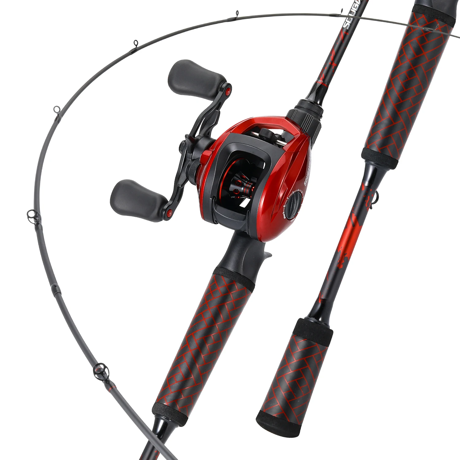 Kit pesca Sougayilang caña carrete y señuelos para lubina y carpa - imagen 3