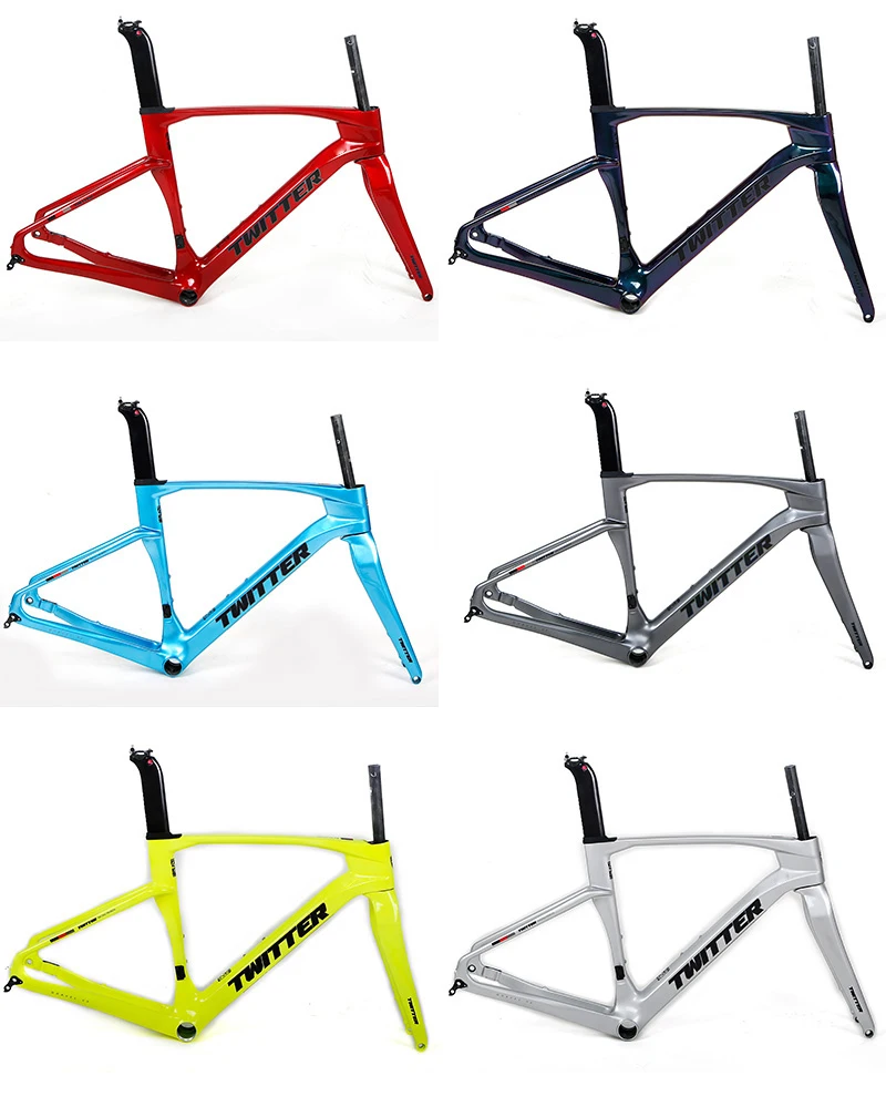 Twitter-Carbon Racing Bike Frameset, Gravel Thru Axle, 12x142mm Disc Brake, 700CX40C, Frame, Ultralight InnerCable ,EU Stock,DPD