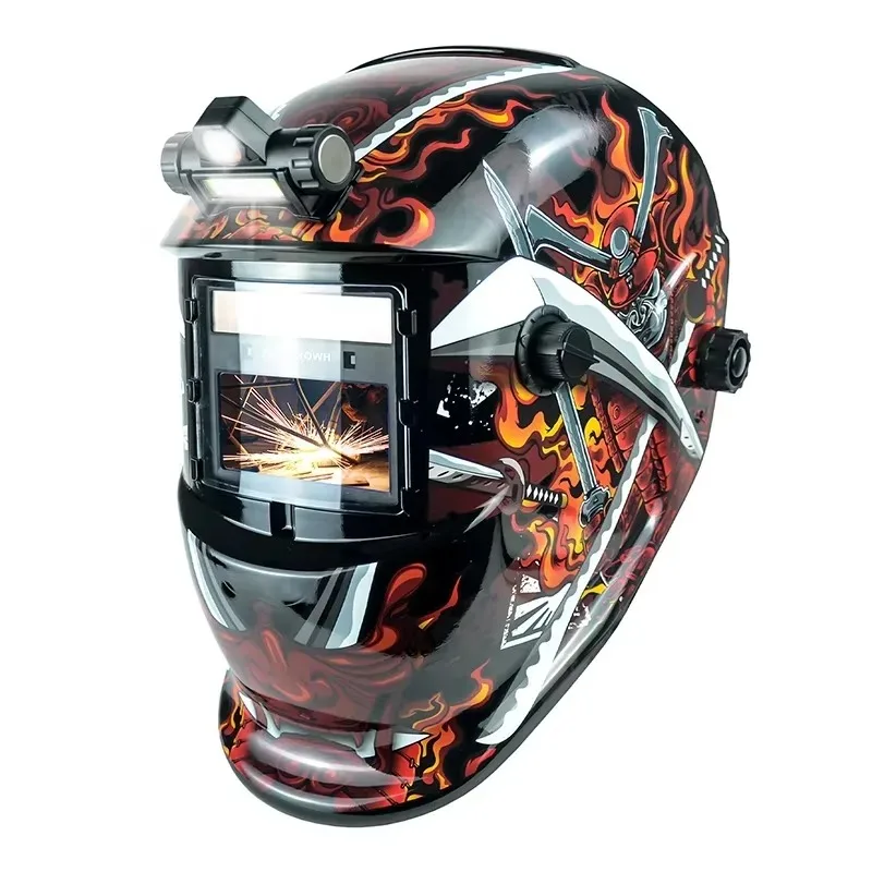S-olar powered automatic dimming welding helmet with adjustable dimming status (DIN9~13)