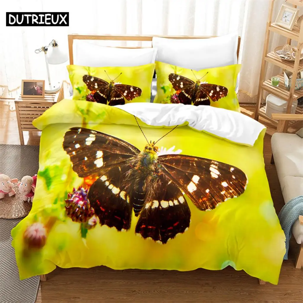

Butterfly Queen Bedding Set Duvet Cover Kids Bedroom Bed Set Comforter Cover Set King Size Duvet Cover Set Bedding Sets