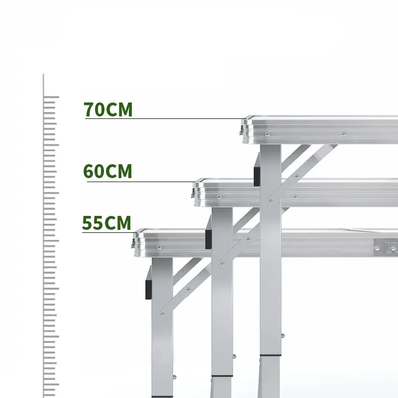 Aluminum Alloy Folding Table Outdoor Night Market Stall Push Portable Folding Table Dining Chairs