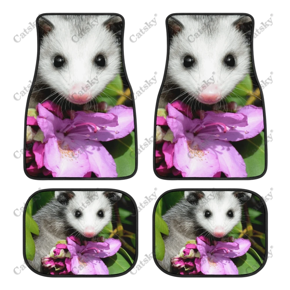 opossum animal Car Floor Mats Complete Set of 4 Premium Front  Rear  Accessories for  Carpet