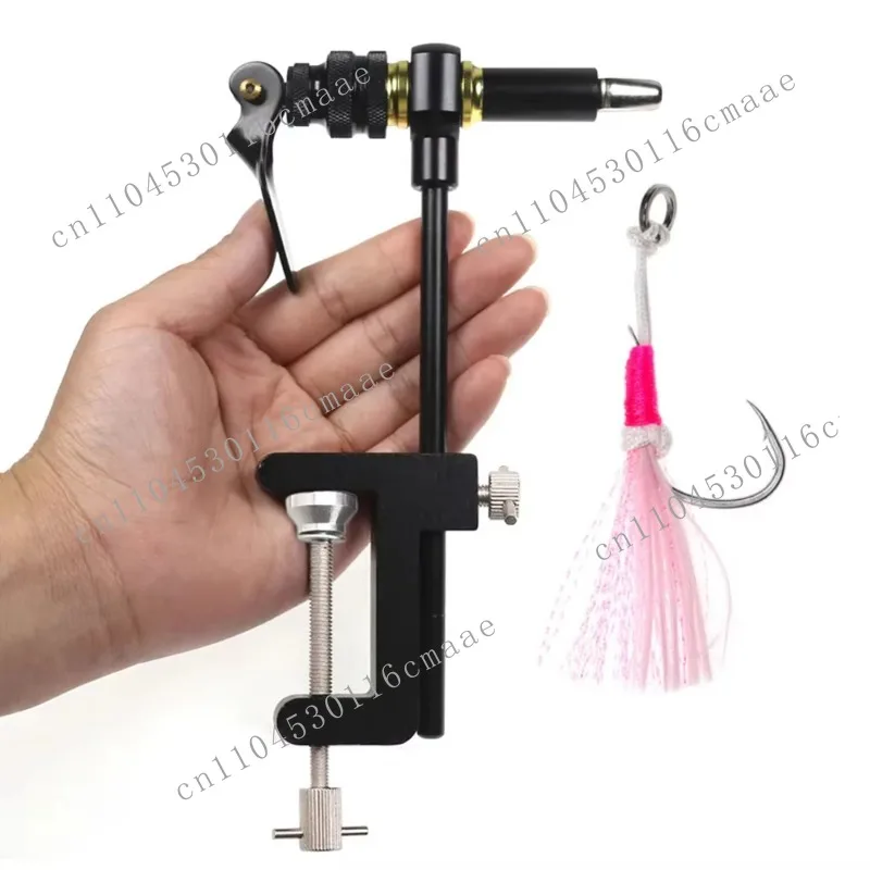 

360 Degree Rotation Assist Hook Binding Vise/ Fly Tying C-Clamp Vise with Hardened Steel Jaws Fishing Lure Making Tools