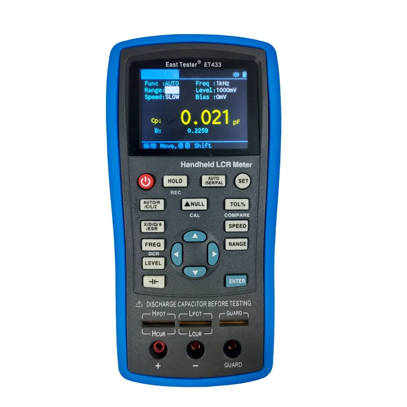 East Tester ET433 Handheld LCR Meter Digital Bridge Capacitance Inductance Resistance Test Tools Digital Display Screen