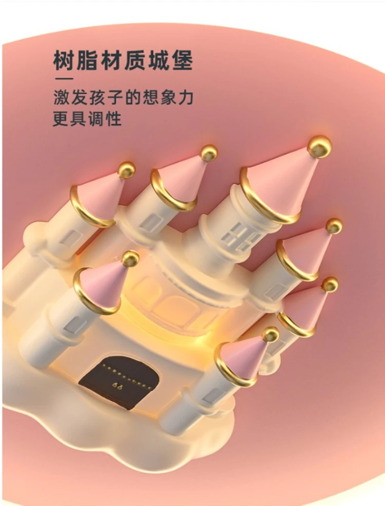 Kids Room Ceiling Light Girl Bedroom Light Creative Cartoon Pink Girl Heart Castle Crown Light Girl Princess Room Light