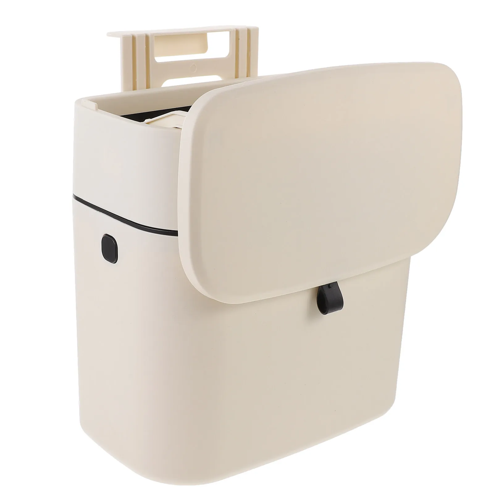 

Kitchen Hanging Trash Can with Lid Hanging Cabinet Door Garbage Bucket Small Trash Container Odor Proof Kitchen Waste Bin