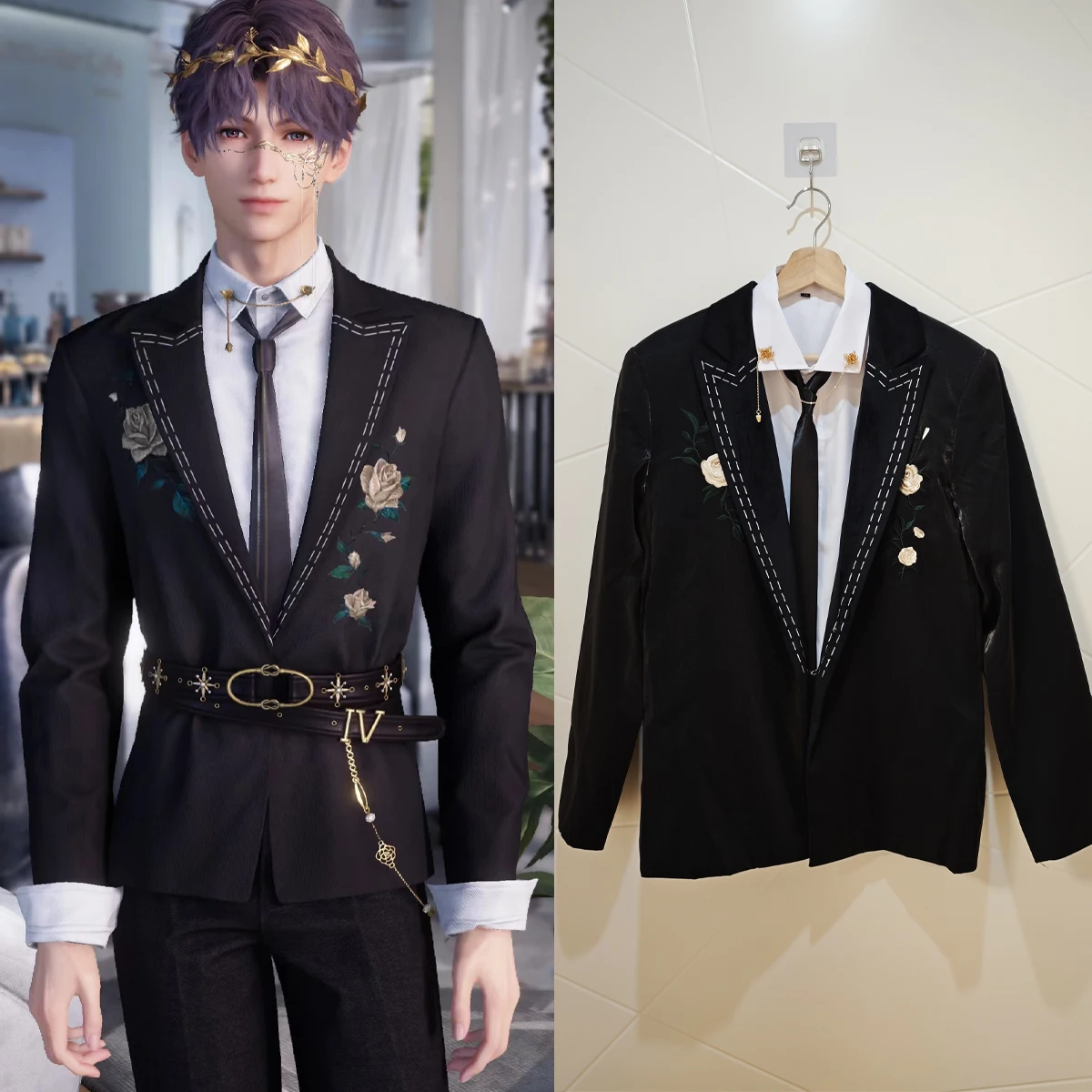 

Love and Deepspace Rafayel Cosplay Anime Costume Rose Secret Letter Halloween Carnival Party Play Role Clothes Clothing