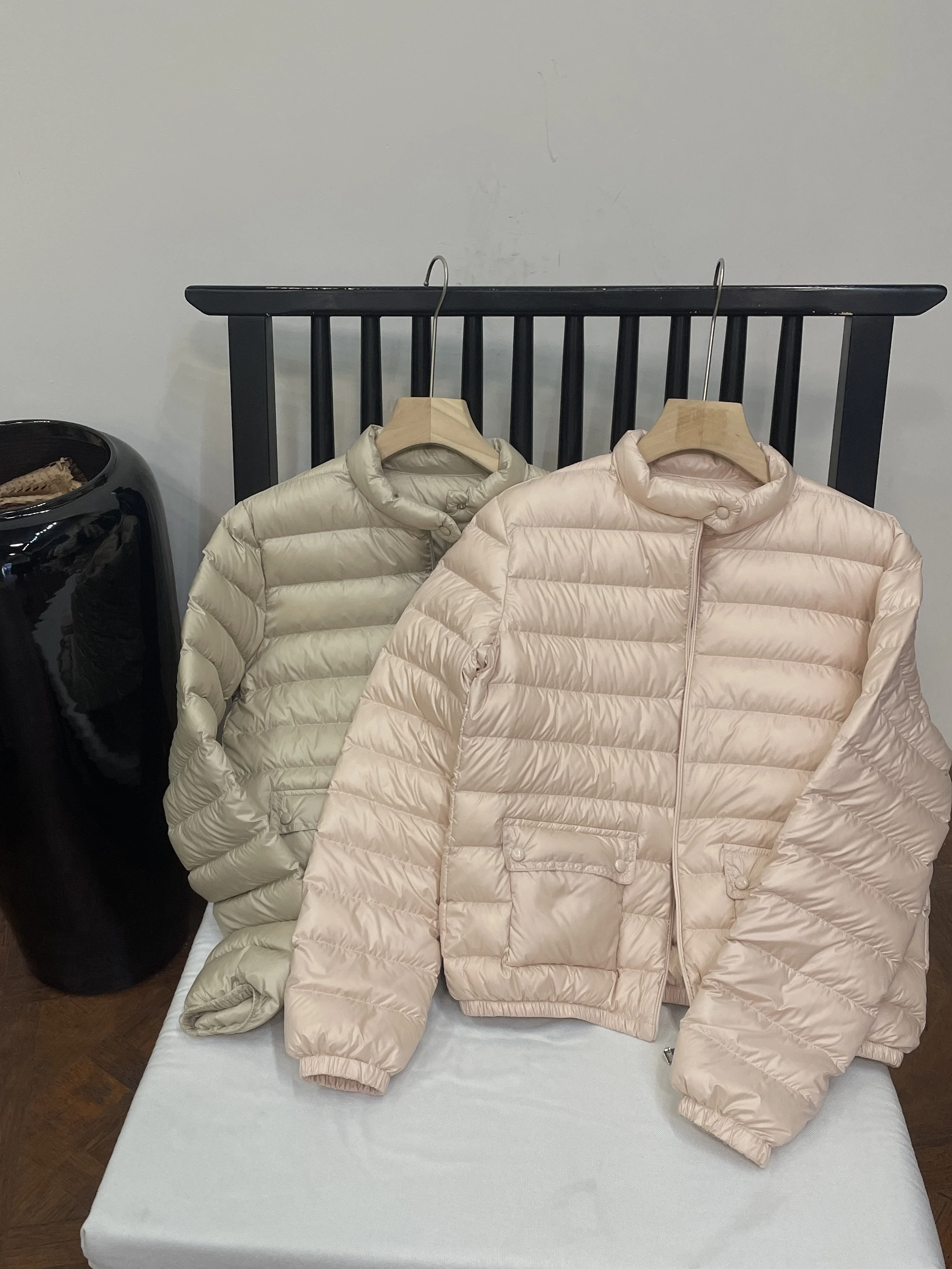 ライトシン スタンドアップカラー レディース ダウンジャケット 無地 カジュアル 厚手 ジッパー ジャケット シンプル 冬 デイリー トップス