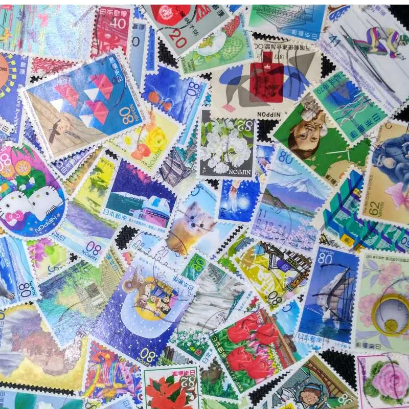 50/100/200 Different Japanese Lot Random Postage Stamps With Post Mark For Collection Gift Scrapbooking