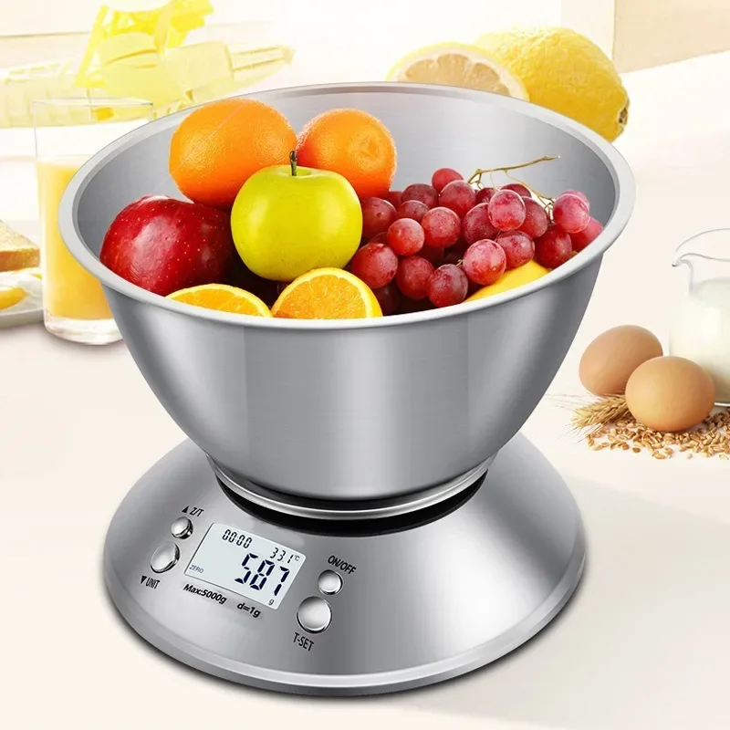 Household kitchen scale, high-precision stainless steel electronic scale, cross-border supply baking food scale