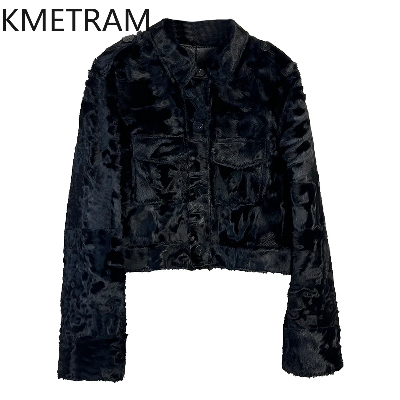 Natural Xiaohu Wool Sheepskin Double Faced Fur Jacket Women Lightweight Short Real Fur Coat Autumn Woman Clothing 2025 шуба