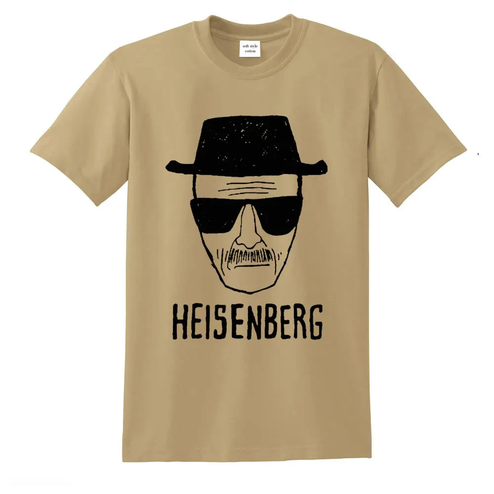 Cool Men t-shirt Breaking Bad Clothes Top Quality 100% cotton loose Heisenberg printed T shirt casual mens tshirt