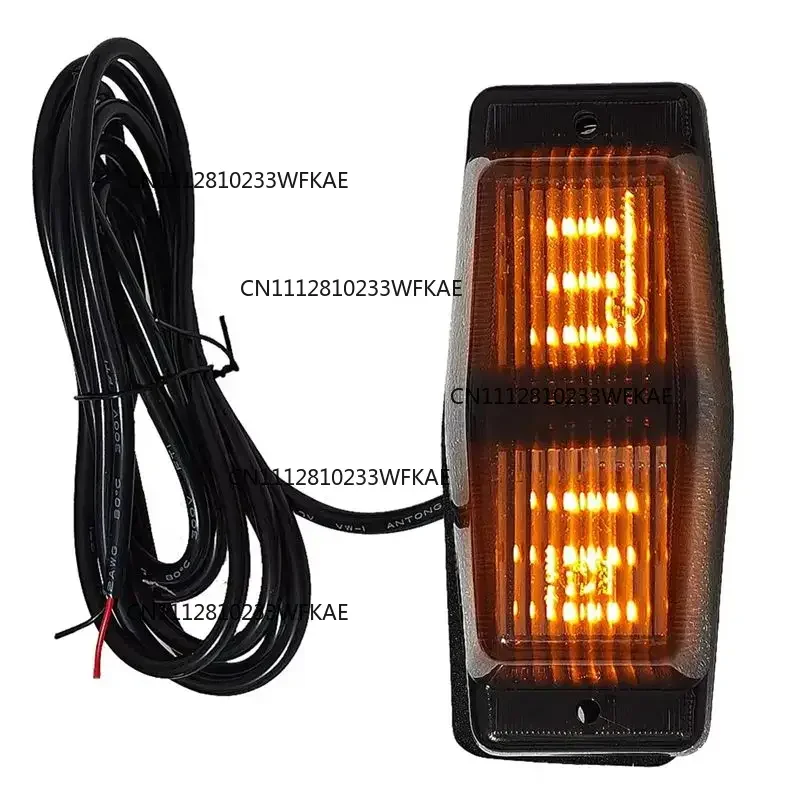 Reliable-Smoked Amber Front Grill Light LED Marker Lamp For Scania Volvo Man Benz Truck Lorry Front Double Burner Indicator Ligh