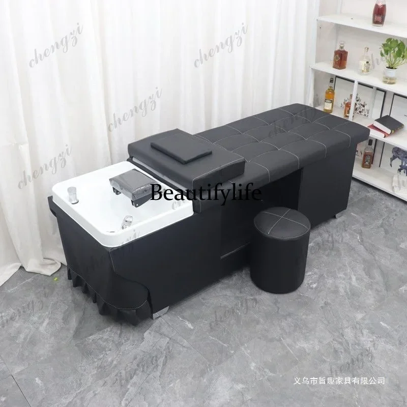 K153  Water Cycle High-end Shampoo Chairs Ear Picking Comfort Lie Flat Function Shampoo Chairs Simple Thai