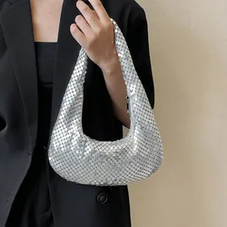 Women's Underarm Bag Party Shinny Handbag Fashion Handheld Shoulder Bag