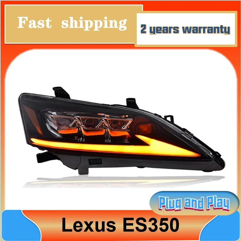 Car Styling for Lexus ES300 Headlight 2006-2012 ES240 Headlight ES350 DRL Turn Signal Low High Beam Projector Lens