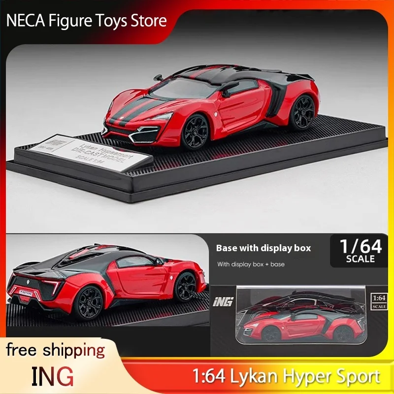 

ING 1:64 Lykan HyperSport Alloy Diecast Model Hypercar Boys Gift Collection Simulation Car Movie Fast & Furious 7 Version Toy