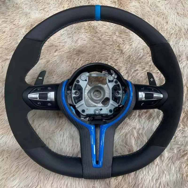

Customized Suede Microfiber Leather Car Steering Wheel For BMW M1 M2 M3 F10 F20 F30 F40 F90 E90 E70 Steering Wheel Accessories