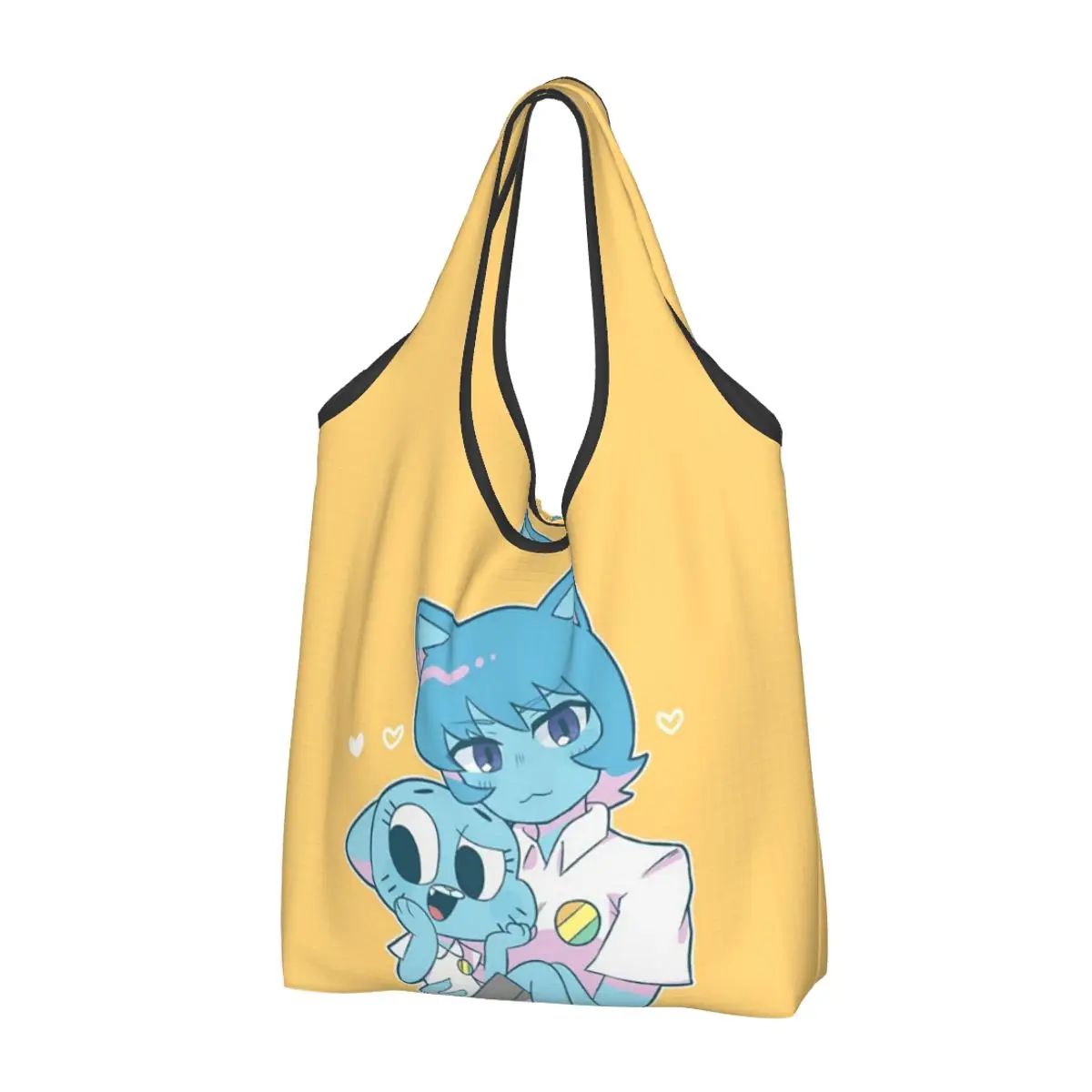 Nicole Gumball Watterson Portable Tote Shopping Bags Reusable Shopper Bag Grocery Handbag Shoulder Bag