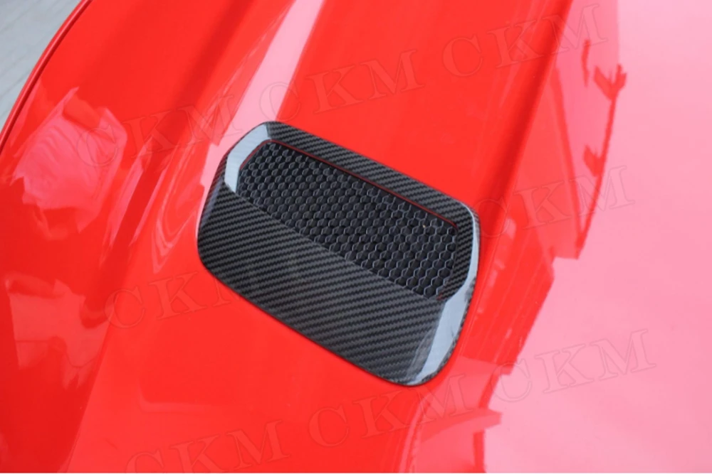 Carbon Fiber Front Bumper Engine Hood Air Outlet Decoration Sticker Accessories For Ford Mustang 2018 2019 2020