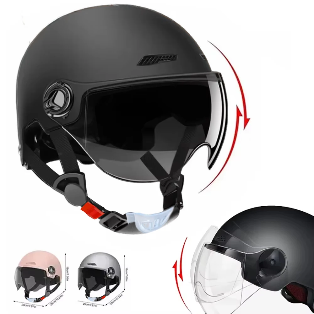 Casco da moto per uomo donna classico retrò scooter mezzo casco casco da ciclismo ultraleggero casco da moto da bicicletta MTB