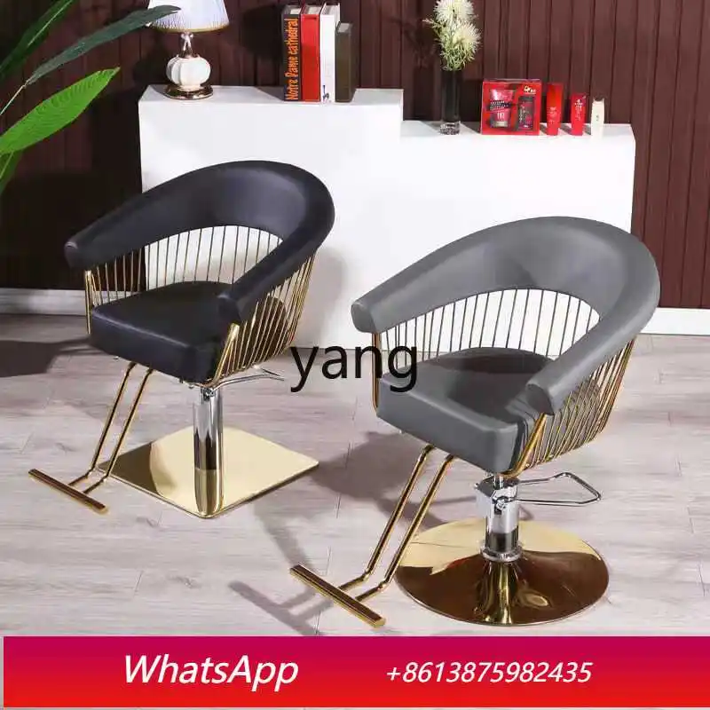 

LT hair salon special rotating lifting simple stainless steel hair salon chair