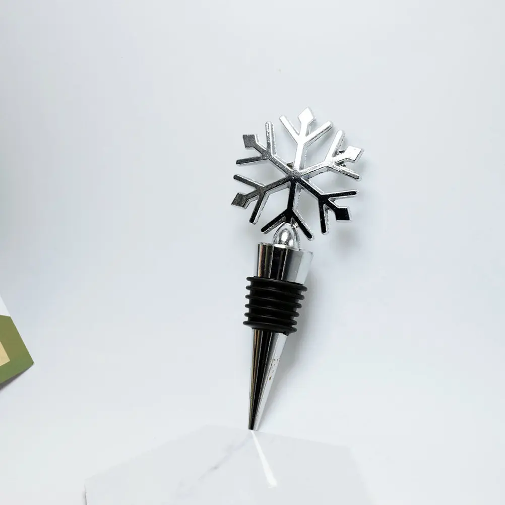 

3Pcs Metal Snowflake Wine Stoppers Silver Zinc Alloy Bottle Seal Air-Tight Preserver for Wine Beer Vodka Bottle Accessory Bar