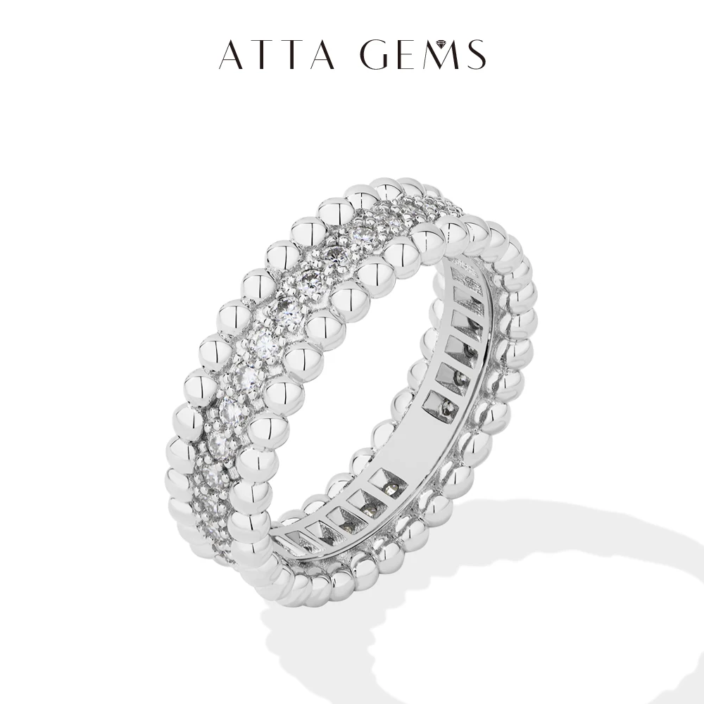Women's 925 Sterling Silver Moissanite Eternal Ring