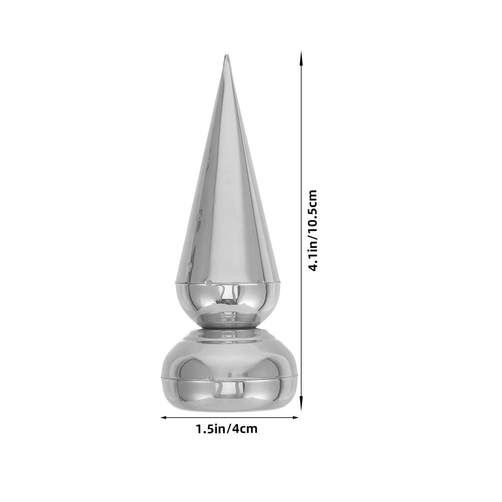 4Pcs Stainless Steel Square Tube Conical Spearhead Fence Finials Outdoor Decorative Fence Toppers for Garden Yard Railings