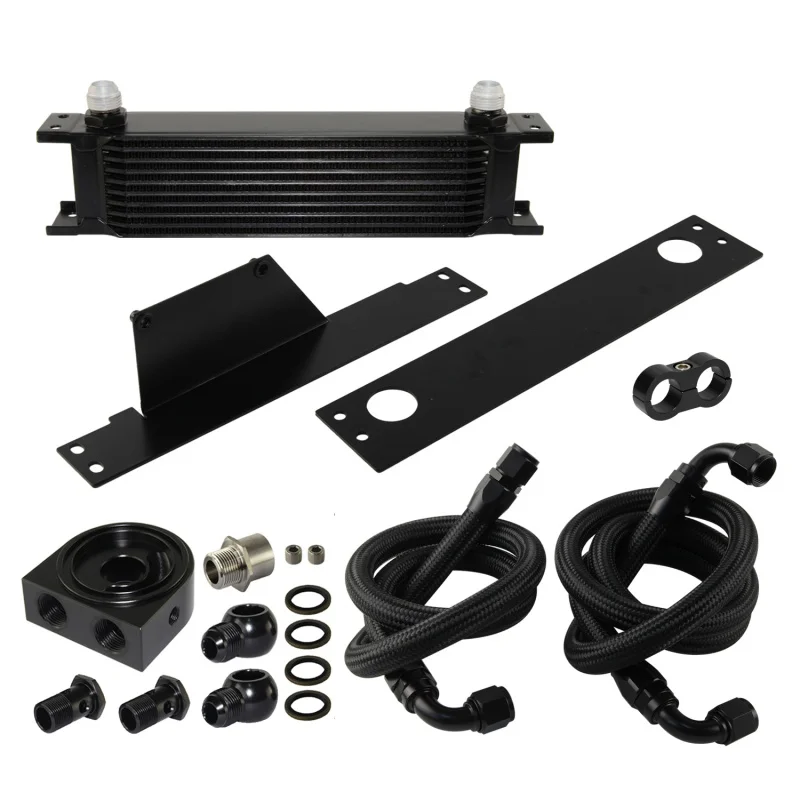 

Oil Cooler Filter Adapter Hose Kit 10 Row AN10 For 2001-2005 Subaru Impreza WRX STi 2.0L 2.5L Aluminum Black/Silver
