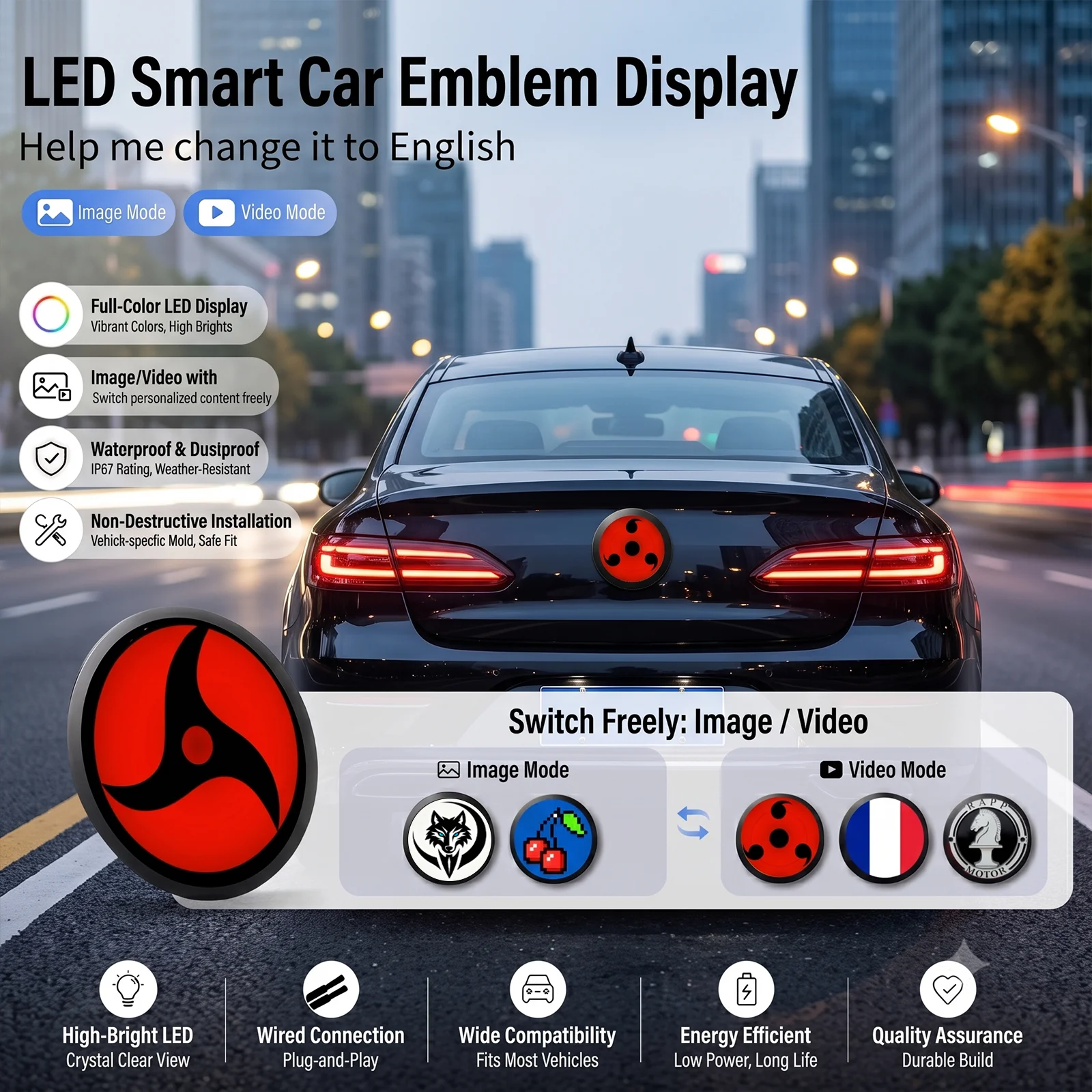 For 325Li 225i 425i 525Li X1 X2 X3 X4 X5 X6 X7 XM iX1 iX3 smart car logo, featuring a dynamic high-definition display screen