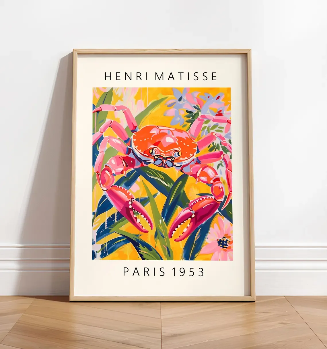 "Henri Matisse Crab Exhibition Wall Print Decor - Vibrant Fa