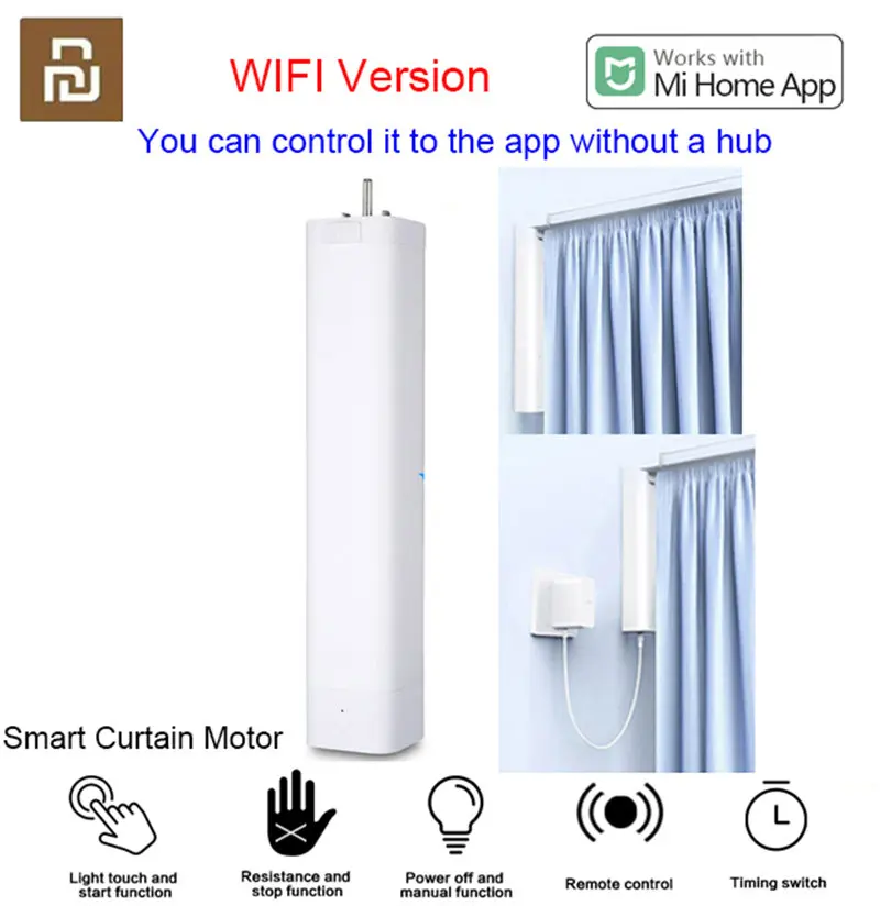 Aqara Smart A1 B1 Curtain Motor Zigbee WIFI APP Control Wireless Timing Motorized Curtain Motor For Xiaomi MiHome HomeKit