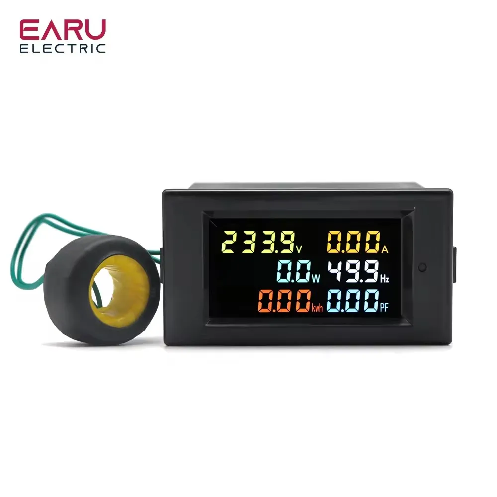 AC 40-300V 200-450V Volmeter Ammeter Wattmeter Frequency Energy Meter Electric Power Monitor Voltage Current Power Factor Meter