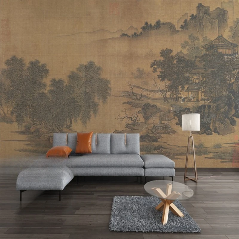 

Painting Wallpaper Song Painting Chinese Wallpaper Photography Live Wall Cover Song Style Aesthetics Autumn Scene Background