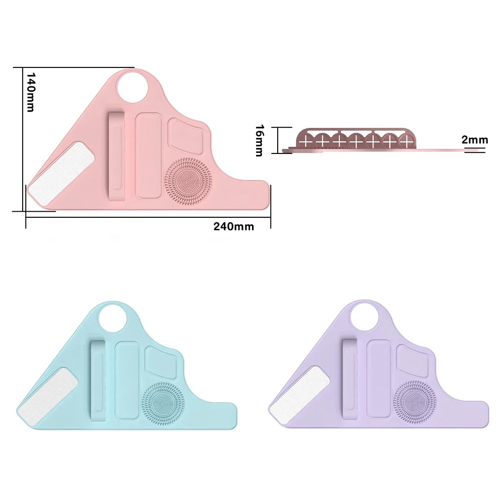 Novo multi função de silicone maquiagem ferramentas limpas titular armazenamento luva buracos acessórios beleza prático assistente maquiagem venda quente