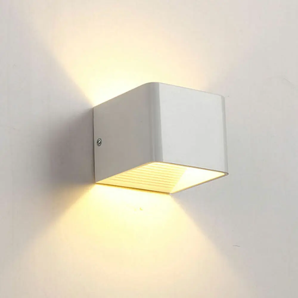 Modern Simplicity LED Wall Mount lamp Up Down Cube Outdoor Fixtures Decor Indoor Bedroom Rechargeable Sensor Battery Wall Light